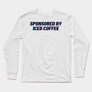 sponsored by iced coffee - glitch Long Sleeve T-Shirt